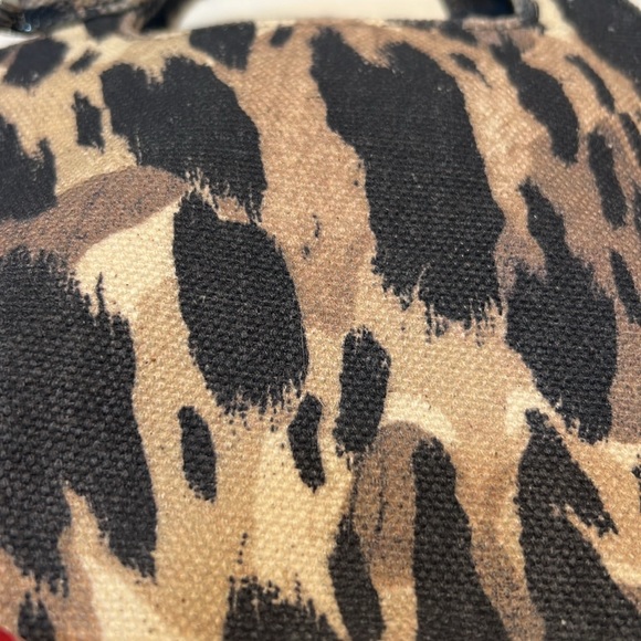 Vince Camuto Oriel Canvas Small Tote Leopard Print - Picture 8 of 16